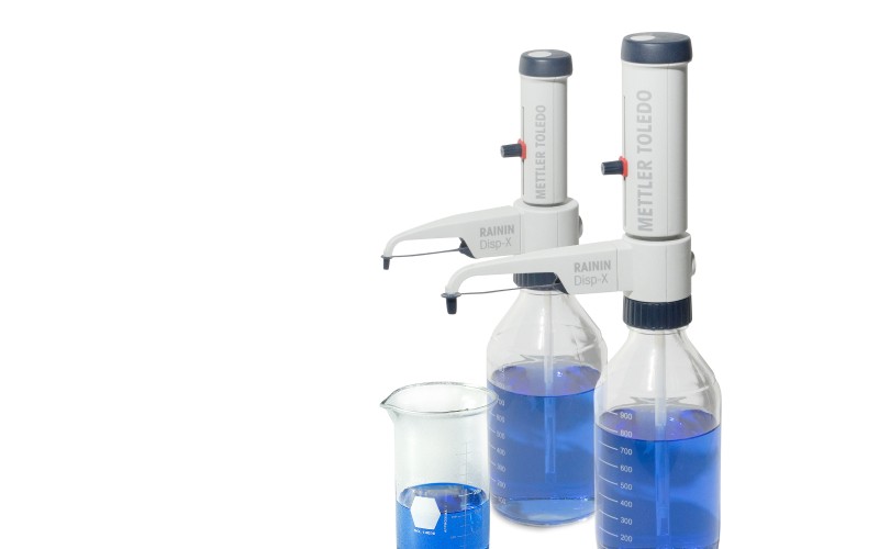 bottle top dispenser for large liquid handling